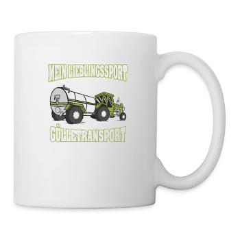 Mein Lieblingssport Gülletransport Bauer Landwirt - Tasse - Weiß - Rechts