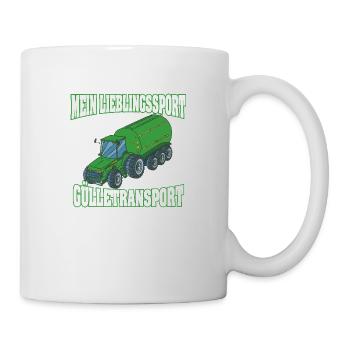Mein Lieblingssport Gülletransport Bauer Landwirt - Tasse - Weiß - Rechts