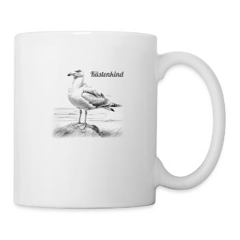 Möwe am Meer für alle Küstenkinder und mehr - Tasse - Weiß - Rechts