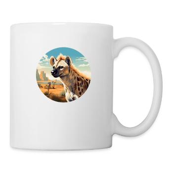 Hyène - Mug blanc - blanc - Droite