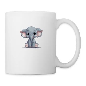 Süßer Elefant für Kinder und Baby - Tasse - Weiß - Rechts