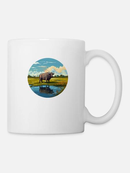 Wasserbüffel - Tasse - Weiß