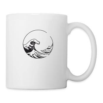 Ozean Wellen - Tasse - Weiß - Rechts