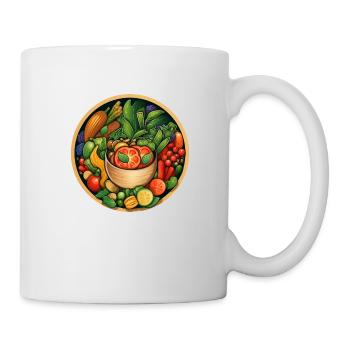 Grüne Essenz-Schüssel - Tasse - Weiß - Rechts