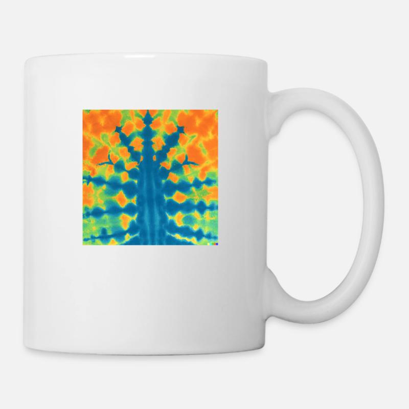 Tye-Matrizen-Muster - Tasse - Weiß