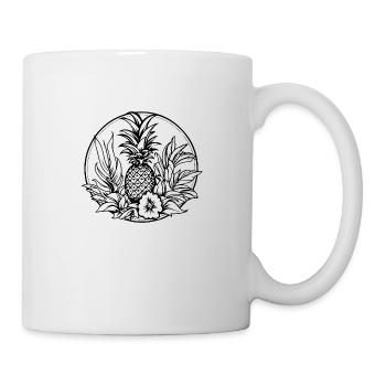 Ananas - Tasse - Weiß - Rechts