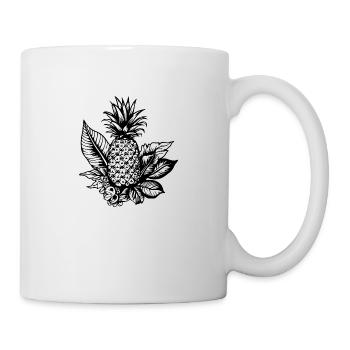 Ananas - Tasse - Weiß - Rechts
