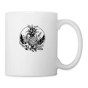 Ananas - Tasse - Weiß - Rechts