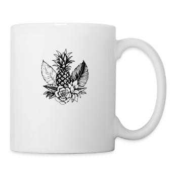 Ananas - Tasse - Weiß - Rechts