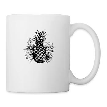 Ananas - Tasse - Weiß - Rechts