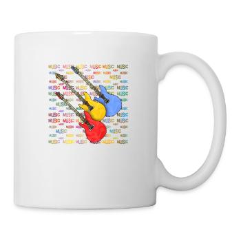 Gitarren - Tasse - Weiß - Rechts