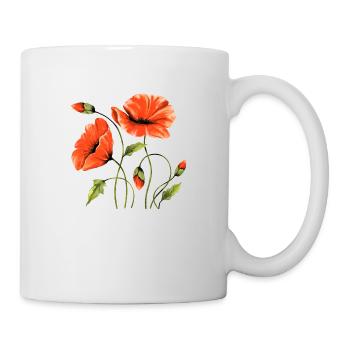 Blumen - Tasse - Weiß - Rechts