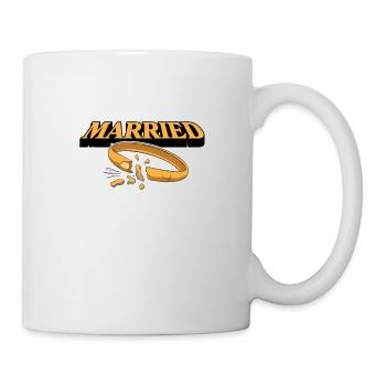 Lustiges Scheidung Glücklich Geschieden und - Tasse - Weiß - Rechts