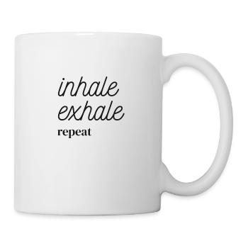 Inhale Exhale Repeat - Mug blanc - blanc - Droite