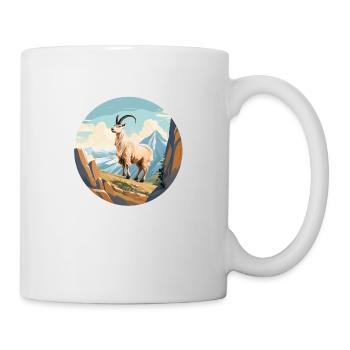 Chèvre de montagne - Mug blanc - blanc - Droite