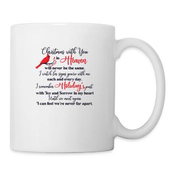 Noël avec toi au Ciel Cardinal - Mug blanc - blanc - Droite