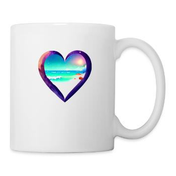 Sommerurlaub Palmen Insel Sonne Palme Strand - Tasse - Weiß - Rechts
