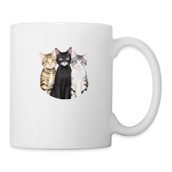 3 cute cats - Mug - white - Right