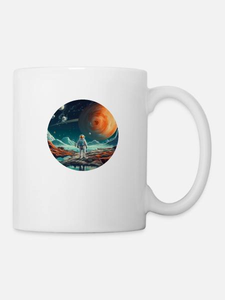 Spaceman Around Space, cadeau des astronautes - Mug blanc - blanc