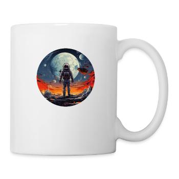 Conception cool d’astronaute nerd lors de la sortie dans l’espace - Mug blanc - blanc - Droite