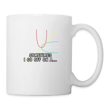 Parfois, je pars sur un ..., amoureux des maths - Mug blanc - blanc - Droite