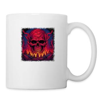 squelette dos squelette costume cadeaux os coeur - Mug blanc - blanc - Droite