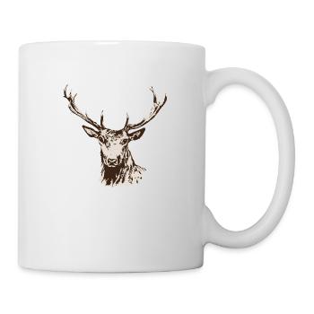 Cerf - Mug blanc - blanc - Droite