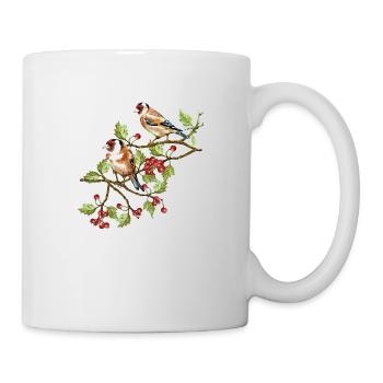 Bunte Vögel - Tasse - Weiß - Rechts