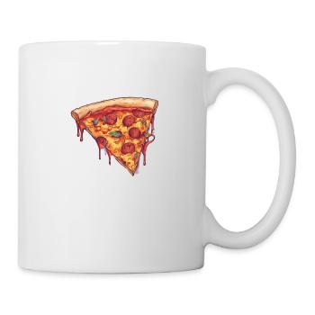 Pizza Passion: une tranche alléchante! - Mug blanc - blanc - Droite