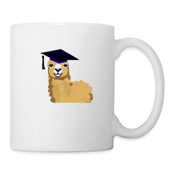 Bachelor Absolvent Schulabschluss Alpaka Studium - Tasse - Weiß - Rechts