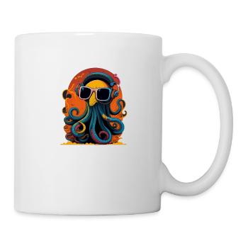 Octopus with sunglasses - Mug - white - Right