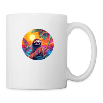 Faultier - Tasse - Weiß - Rechts