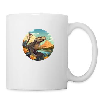 Komodowaran - Tasse - Weiß - Rechts