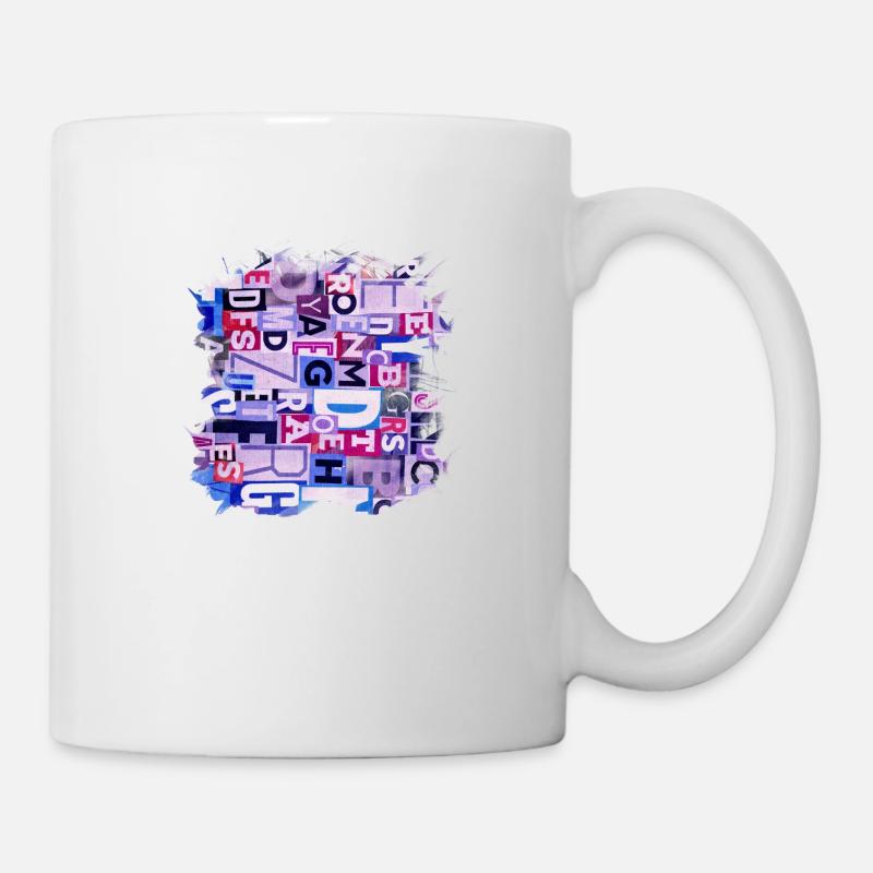 Graffiti-Stil Splash Hip Hop Farben Maler Farbe - Tasse - Weiß