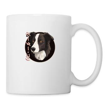 Japanischer Border Collie Hund - Tasse - Weiß - Rechts