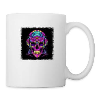 awesome geek drawing funny sayings scary - Mug - white - Right