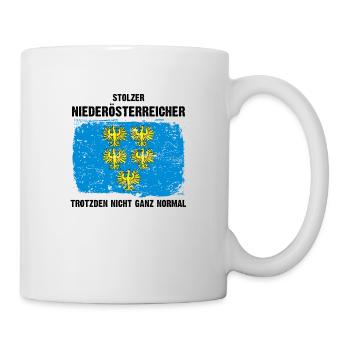 stolzer Niederösterreicher, trotzdem nicht normal - Tasse - Weiß - Rechts