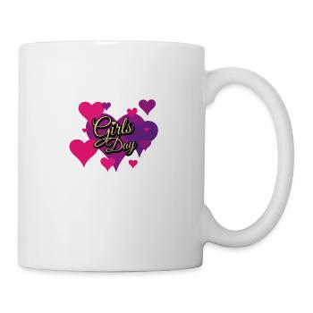 Modèle de paillettes de la Journée des filles - Mug blanc - blanc - Droite
