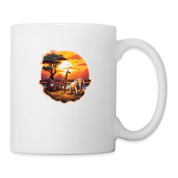 Roaming Through Exotic Safari with Wild Animals - Tasse - Weiß - Rechts