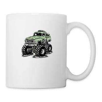 Monstertruck Greencam - Tasse - Weiß - Rechts