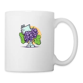 Trophée et grappe de raisin - Mug blanc - blanc - Droite
