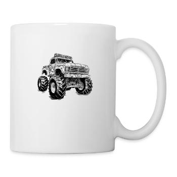 Monster truck Ramcam - Mug - white - Right