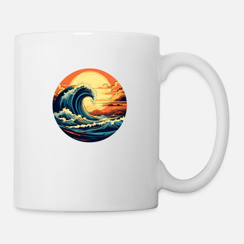 Vagues de l’océan - Mug blanc - blanc