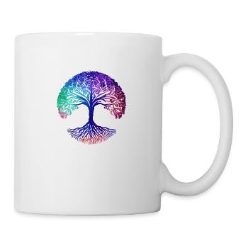 Lebensbaum Yoga Meditation Baum des Lebens - Tasse - Weiß - Rechts