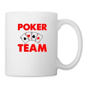Équipe de poker - Mug blanc - blanc - Droite