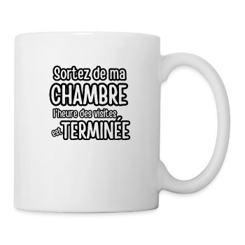 sortez de ma chambre - Mug blanc - blanc - Droite