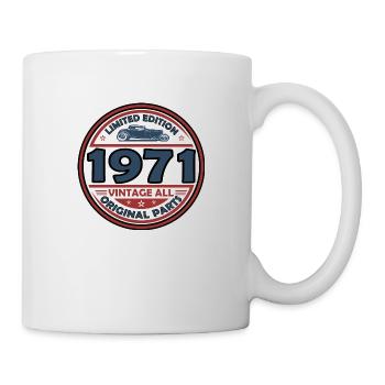 Jahrgang 1971 - Tasse - Weiß - Rechts