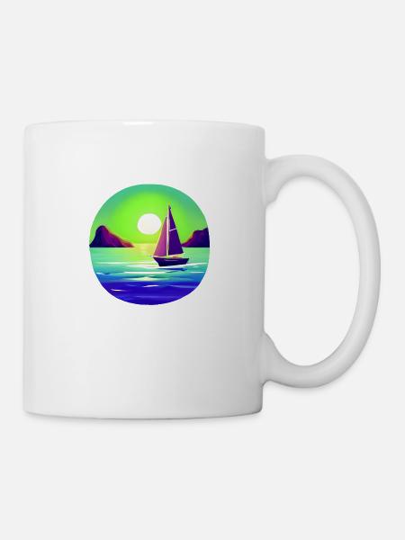 Sailing Sailboat Sailing Sailing Sailing Ship - Mug - white