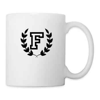 Buchstabe f sport - Tasse - Weiß - Rechts