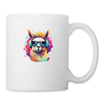 Happy Alpaga Rainbow Art - Mug blanc - blanc - Droite